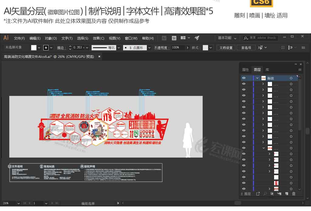 消防安全宣传社区文化墙